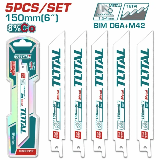 TOTAL HOJA DE SIERRA METAL 5PCS TRSB922EF   World Shop