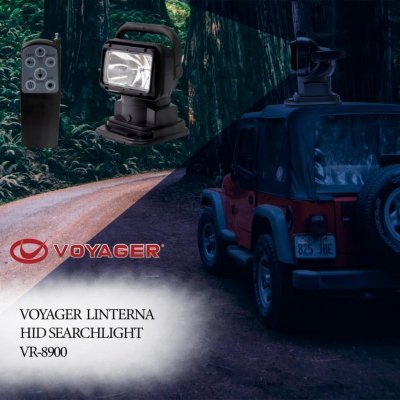 VOYAGER LINTERNA HID SEARCHLIGHT NEGRO VR-8900 CON CONTROL REMOTO World Shop