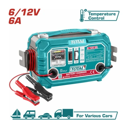 TOTAL CARGADOR DE BATERIA  6/12V / 40-90A  TBC1501 World Shop