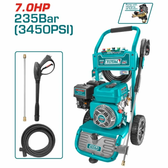TOTAL  HIDROLAVADORA DE ALTA PRESIÓN 7.0HP TGT250206  MOTOR A GASOLINA  World Shop