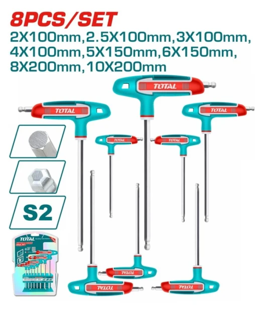 TOTAL JUEGO DE LLAVES HEXAGONALES 8PCS  THHW80826    World Shop