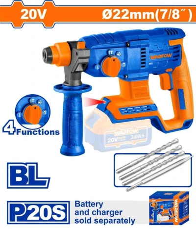 WADFOW MARTILLO PERFORADOR  20V  WLM15220 MOTOR SIN ESCOBILLAS  World Shop