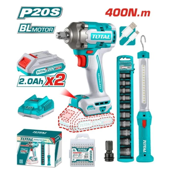 TOTAL COMBO DE LLAVE DE IMPACTO +LAMPARA  TOSLI23048 World Shop