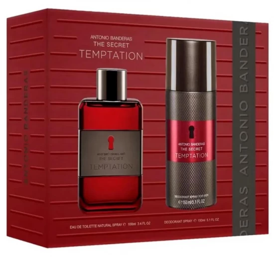 ANTONIO BANDERAS KIT PERFUME MASCULINO THE SECRET TEMPTATION 2PCS EDT  World Shop