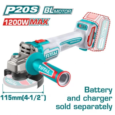 TOTAL  AMOLADORA ANGULAR  20V TAGLI221153 MOTOR SIN ESCOBILLAS   World Shop
