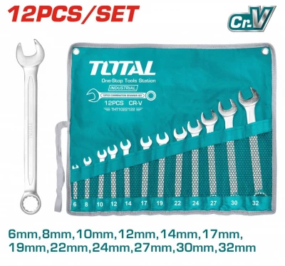 TOTAL  JUEGO DE LLAVES COMBINADAS 12PCS  THT1022122 World Shop