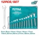 TOTAL  JUEGO DE LLAVES COMBINADAS 12PCS  THT1022122 World Shop