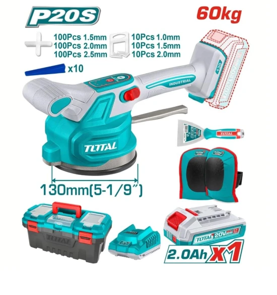 TOTAL MÁQUINA VIBRATORIA DE AZULEJOS 20V  TTTVLI20018  World Shop