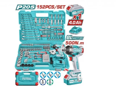 TOTAL KIT DE  HERRAMENTAS 20V THKTHP31522 152PCS  World Shop