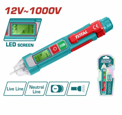 TOTAL  DETECTOR DE VOLTAJE 12V   THT210003 World Shop