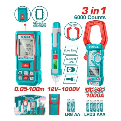 TOTAL COMBO MULTIMETRO 3PCS   TLDD241202  World Shop