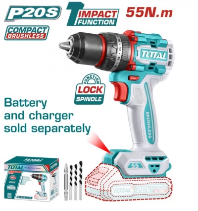 TOTAL TALADRO DE IMPACTO 55NM  20V TIDLI205581 World Shop