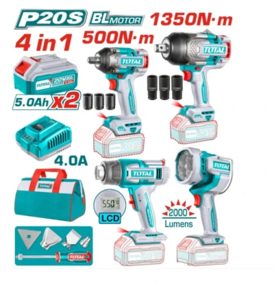 TOTAL COMBO HERRAMIENTAS  20V  4PCS  TOSLI241293 World Shop