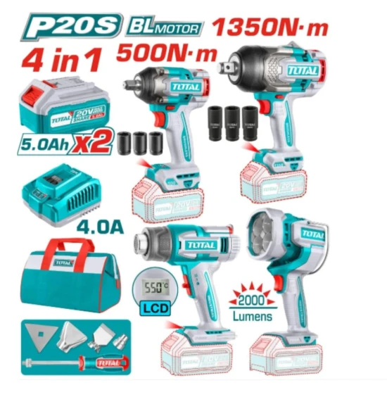 TOTAL COMBO HERRAMIENTAS  20V  4PCS  TOSLI241293 World Shop