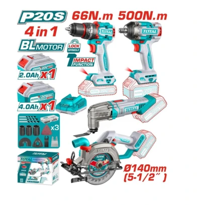 TOTAL COMBO 20V 4PCS  TOSLI241169 World Shop