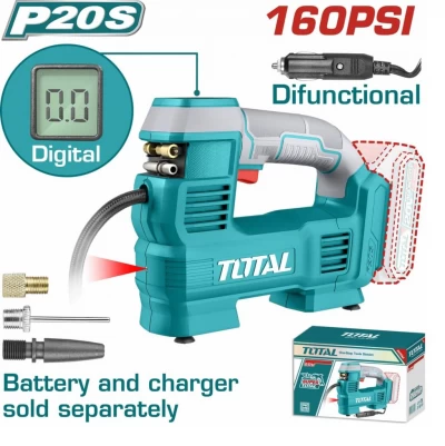 TOTAL  COMPRESOR DE AIRE 20V PANTALLA DIGITAL  TACLI2012 160PSI LION World Shop