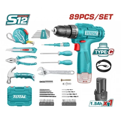 TOTAL  KIT DE  HERRAMIENTAS  THKTHP10892 89PCS World Shop