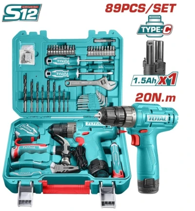 TOTAL  KIT DE  HERRAMIENTAS  THKTHP10892 89PCS World Shop