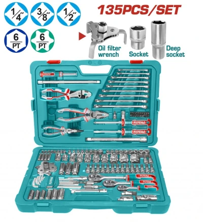 TOTAL  KIT DE HERRAMIENTAS 135PCS  THKTHP21356  World Shop