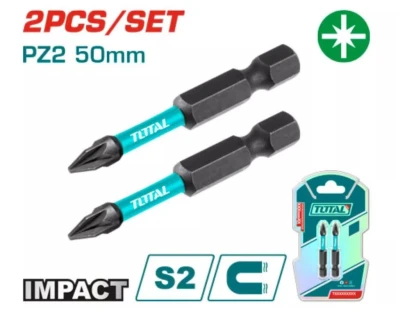 TOTAL BITS DE DESTORNILLADOR DE IMPACTO PZ2 50MM TACIM71PZ250 World Shop