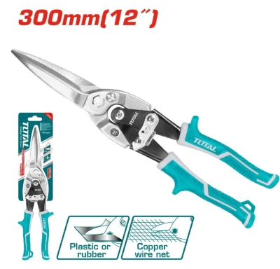 TOTAL  TIJERA DE AVIACION LARGA (RECTA ) 300MM  THT525106 World Shop