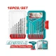 TOTAL SET DE MECHAS PARA METAL , MADERA Y MAMPOSTERIA 16PCS  TACSDL11608 World Shop