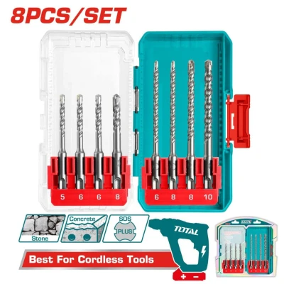 TOTAL  BROCA KIT PARA TALADRO PERCUTOR 8PCS   TACSDL11806 World Shop