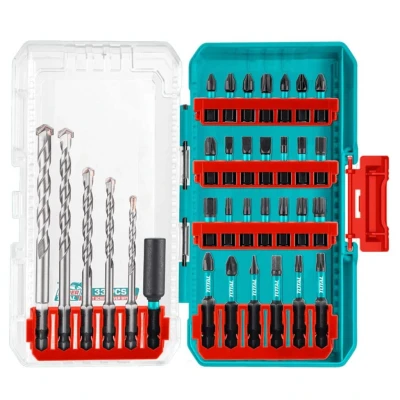 TOTAL KIT DE PUNTAS PARA DESTORNILLADOR DE IMPACTO + BROCAS 33PCS TACSDL11303 World Shop