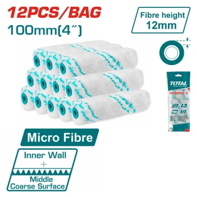TOTAL JUEGO DE RODILLO DE PINTURA 12PCS THRC560412  World Shop