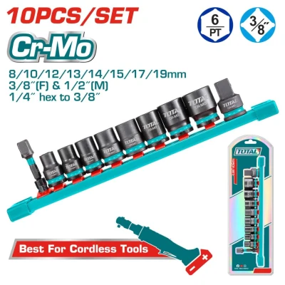 TOTAL JUEGO DE SOCKET DE IMPACTO 10PCS  THTISD38104 World Shop