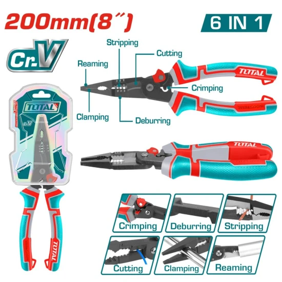 TOTAL  ALICATE MULTIFUNCIÓN E EN 1  THTMF286 World Shop