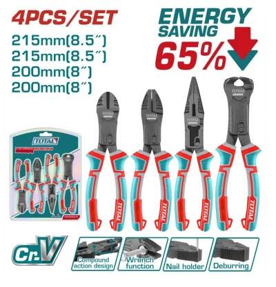 TOTAL  ALICATES DE COMBINACION  4PCS   THT2CK241S World Shop