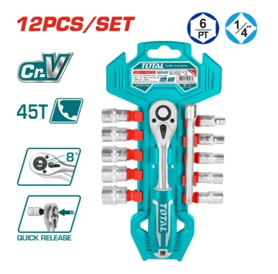 TOTAL JUEGO DE DADOS  CR-V 1/4 12PCS  THT14114126   World Shop