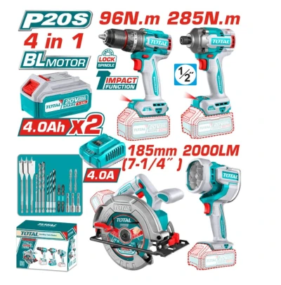 TOTAL COMBO INALAMBRICA 4PCS   TOSLI241297 World Shop