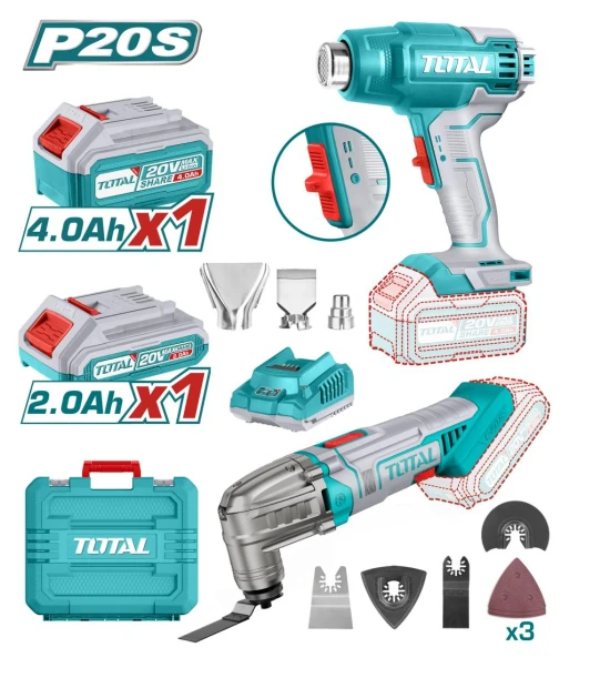 TOTAL COMBO 2PCS PISTOLA DE CALOR + MULTI-HERRAMIENTAS  TOSLI230705 World Shop