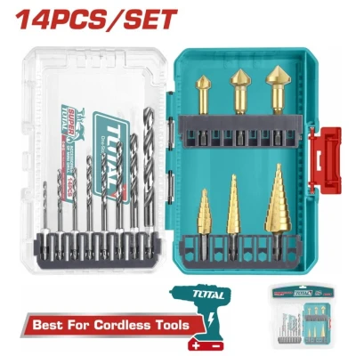 TOTAL JUEGO DE BROCAS PROFESIONALES 4341 HSS 14PCS   TACSDL61401 World Shop