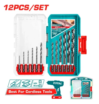 TOTAL JUEGO DE BROCAS 12 PCS   TACSDL11206 World Shop