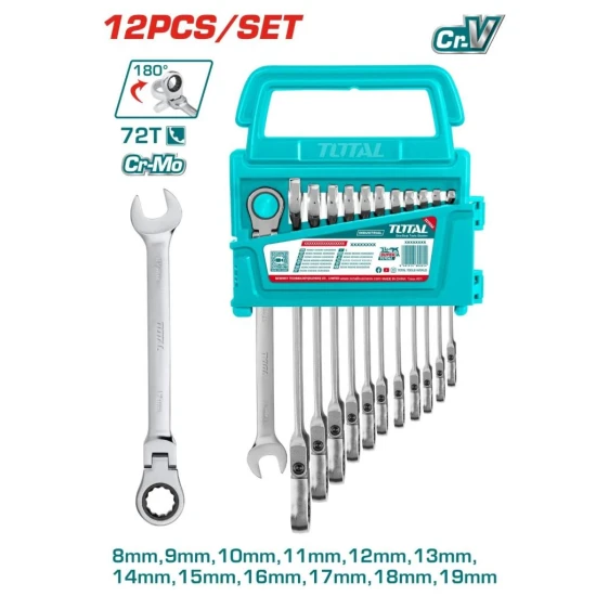 TOTAL LLAVE COMBINADA 12PCS  THT102RK5126 World Shop