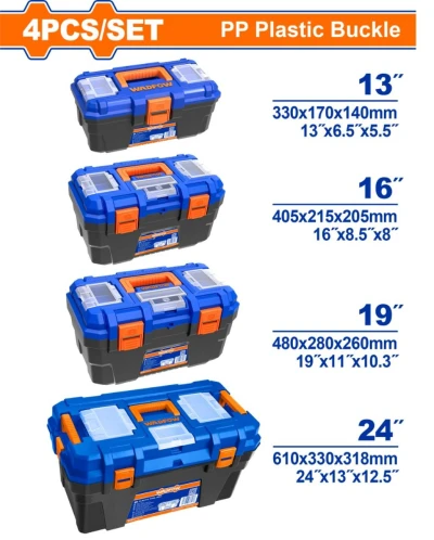 WADFOW  JUEGO DE CAJAS DE PLÁSTICO 4PCS  WTB2104  13/16/19/24 World Shop