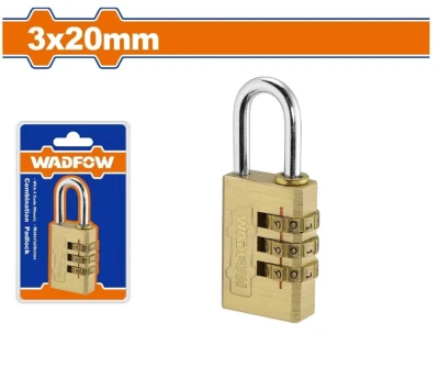 WADFOW CANDADO COMBINADO DE LATÓN  DE 3 DIGITOS   WPD3423 World Shop