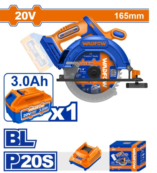 WADFOW SIERRA CIRCULAR 20V 165MM  WLWP5521  World Shop