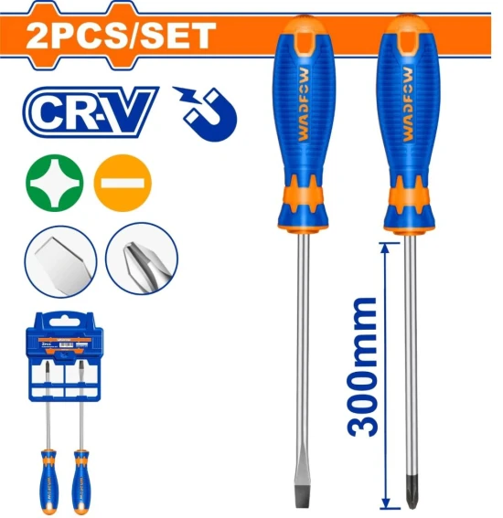 WADFOW JUEGO DE DESTORNILLADORES  2PCS 300MM  WSS1402  World Shop