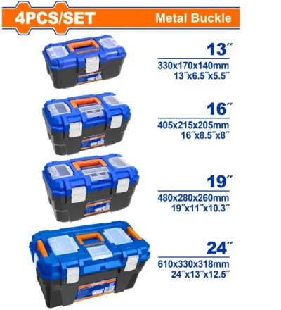 WADFOW  JUEGO DE CAJAS DE HERRAMIENTAS 4PCS  WTB4104  13/16/19/24 World Shop