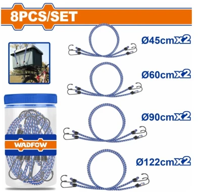 WADFOW  JUEGO DE CUERDAS  ESLÁSTICAS 8PCS  WLRP2T08 World Shop