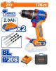 WADFOW  TALADRO DE IMPACTO MOTOR SIN ESCOBILLAS  WCDP7281 20V 2B 2AH 72NM World Shop