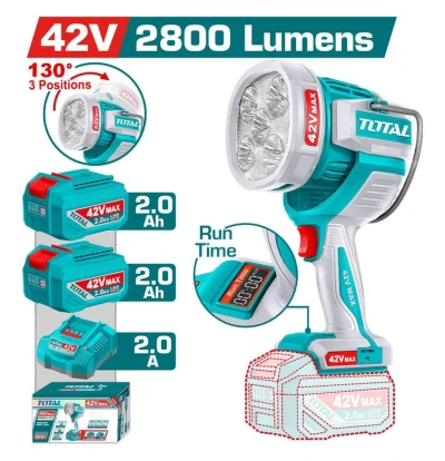 TOTAL LÁMPARA DE TRABAJO PÓRTATIL 42V TWLI42896 World Shop