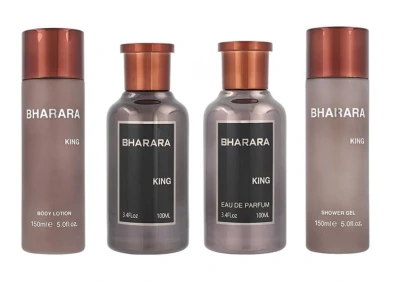 BHARARA PERFUME MASCULINO KIT KING EDP 4 PCS World Shop