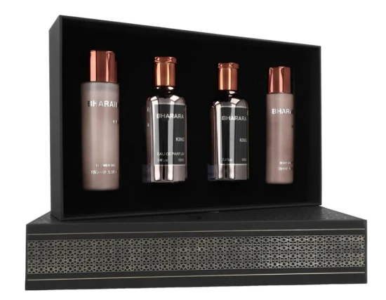 BHARARA PERFUME MASCULINO KIT KING EDP 4 PCS World Shop