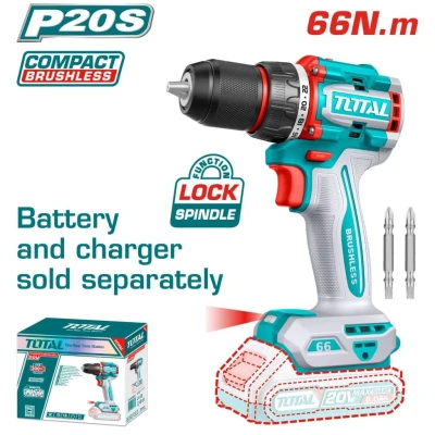 TOTAL TALADRO  20V TDLI206681  66N MOTOR SIN ESCOBILLAS  World Shop