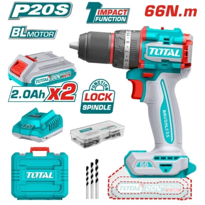 TOTAL TALADRO FUNCIÓN DE IMPACTO  20V UTIDLI20668 2B IMP 66N World Shop